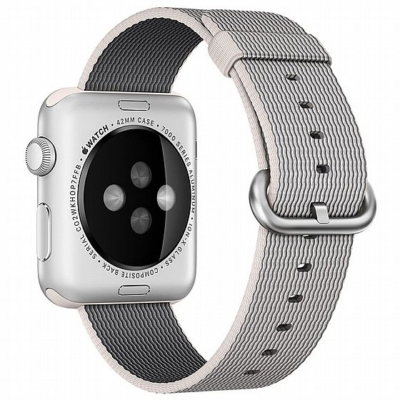����� �� / ������ ���� Woven Nylon Band ���� LaTera ����� ��� ����: Apple Watch 42mm/44mm/45mm (��� Pearl)