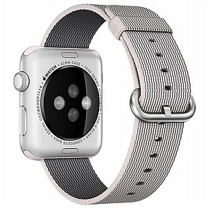 רצועת בד / ניילון מדגם Woven Nylon Band מבית LaTera לשעון חכם מדגם: Apple Watch 42mm/44mm/45mm (צבע Pearl) רצועת בד / ניילון מדגם Woven Nylon Band מבית LaTera לשעון חכם מדגם: Apple Watch 42mm/44mm/45mm (צבע Pearl)