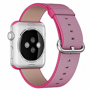 רצועת בד / ניילון מדגם Woven Nylon Band מבית LaTera לשעון חכם מדגם: Apple Watch 38mm/40mm/41mm (צבע Pink) רצועת בד / ניילון מדגם Woven Nylon Band מבית LaTera לשעון חכם מדגם: Apple Watch 38mm/40mm/41mm (צבע Pink)