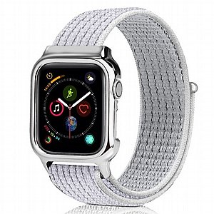 רצועת בד / ניילון מדגם Simple Fashion Nylon Band מבית LaTera לשעון חכם מדגם: Apple Watch 42mm/44mm/45mm (צבע Reflective white) רצועת בד / ניילון מדגם Simple Fashion Nylon Band מבית LaTera לשעון חכם מדגם: Apple Watch 42mm/44mm/45mm (צבע Reflective white)