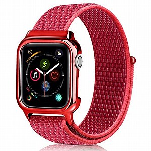 רצועת בד / ניילון מדגם Simple Fashion Nylon Band מבית LaTera לשעון חכם מדגם: Apple Watch 42mm/44mm/45mm (צבע Hibiscus Pink) רצועת בד / ניילון מדגם Simple Fashion Nylon Band מבית LaTera לשעון חכם מדגם: Apple Watch 42mm/44mm/45mm (צבע Hibiscus Pink)