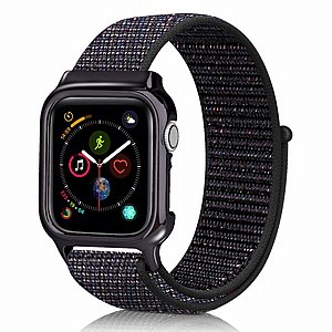 ����� �� / ������ ���� Simple Fashion Nylon Band ���� LaTera ����� ��� ����: Apple Watch 42mm/44mm/45mm (��� Official Black)