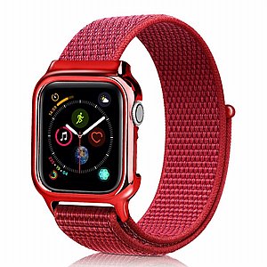 רצועת בד / ניילון מדגם Simple Fashion Nylon Band מבית LaTera לשעון חכם מדגם: Apple Watch 38mm/40mm/41mm (צבע Red) רצועת בד / ניילון מדגם Simple Fashion Nylon Band מבית LaTera לשעון חכם מדגם: Apple Watch 38mm/40mm/41mm (צבע Red)