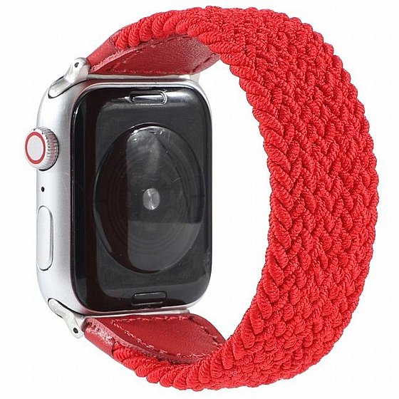 ����� �� / ������ ���� Braided Nylon Band ���� LaTera ����� ��� ����: Apple Watch 38mm/40mm/41mm (��� Red)