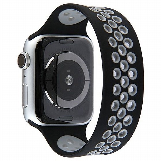 ����� ������� ����  Elastic Sport Silicone Band ���� LaTera ����� ��� ����: Apple Watch 38mm/40mm/41mm (��� Black/Grey)