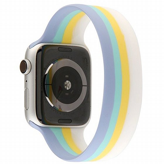 ����� ������� ����  Rainbow Solo Silicone Band ���� LaTera ����� ��� ����: Apple Watch 42mm/44mm/45mm (��� Blue/Yellow Rainbow)