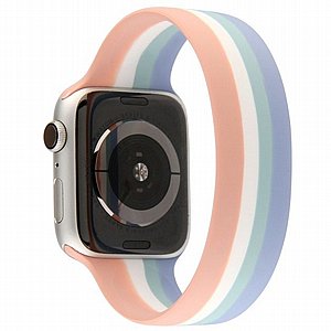 ����� ������� ����  Rainbow Solo Silicone Band ���� LaTera ����� ��� ����: Apple Watch 38mm/40mm/41mm (��� Red/White Rainbow)