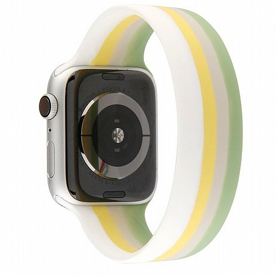 ����� ������� ����  Rainbow Solo Silicone Band ���� LaTera ����� ��� ����: Apple Watch 38mm/40mm/41mm (��� Green/Yellow Rainbow)