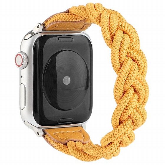 ����� �� / ������ ���� Elastic Woven Nylon Band ���� LaTera ����� ��� ����: Apple Watch 42mm/44mm/45mm (��� Yellow)