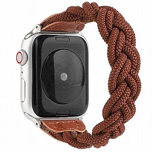 ����� �� / ������ ���� Elastic Woven Nylon Band ���� LaTera ����� ��� ����: Apple Watch 42mm/44mm/45mm (��� Coffee)