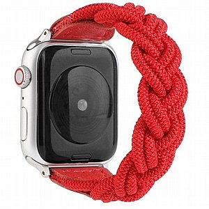 רצועת בד / ניילון מדגם Elastic Woven Nylon Band מבית LaTera לשעון חכם מדגם: Apple Watch 42mm/44mm/45mm (צבע Red) רצועת בד / ניילון מדגם Elastic Woven Nylon Band מבית LaTera לשעון חכם מדגם: Apple Watch 42mm/44mm/45mm (צבע Red)