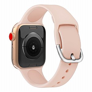 ����� ������� ����  Solid Color Silicone Band ���� LaTera ����� ��� ����: Apple Watch 38mm/40mm/41mm (��� Sand Pink)