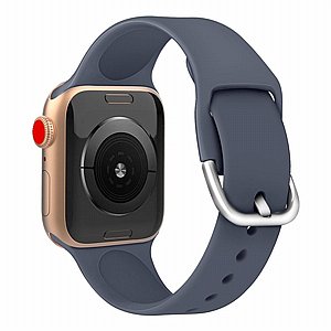 רצועת סיליקון מדגם Solid Color Silicone Band מבית LaTera לשעון חכם מדגם: Apple Watch 38mm/40mm/41mm (צבע Blue Grey) רצועת סיליקון מדגם Solid Color Silicone Band מבית LaTera לשעון חכם מדגם: Apple Watch 38mm/40mm/41mm (צבע Blue Grey)