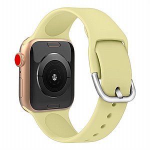 רצועת סיליקון מדגם Solid Color Silicone Band מבית LaTera לשעון חכם מדגם: Apple Watch 38mm/40mm/41mm (צבע Cream Yellow) רצועת סיליקון מדגם Solid Color Silicone Band מבית LaTera לשעון חכם מדגם: Apple Watch 38mm/40mm/41mm (צבע Cream Yellow)