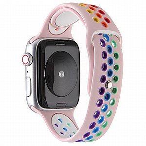רצועת סיליקון מדגם Rainbow Sport Silicone Band מבית LaTera לשעון חכם מדגם: Apple Watch 42mm/44mm/45mm (צבע Pink) רצועת סיליקון מדגם Rainbow Sport Silicone Band מבית LaTera לשעון חכם מדגם: Apple Watch 42mm/44mm/45mm (צבע Pink)