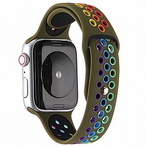 רצועת סיליקון מדגם Rainbow Sport Silicone Band מבית LaTera לשעון חכם מדגם: Apple Watch 42mm/44mm/45mm (צבע Olive Green) רצועת סיליקון מדגם Rainbow Sport Silicone Band מבית LaTera לשעון חכם מדגם: Apple Watch 42mm/44mm/45mm (צבע Olive Green)