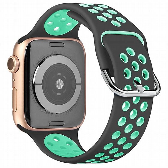 ����� ������� ���� Two Tone Sport Silicone Band ���� LaTera ����� ��� ����: Apple Watch 38mm/40mm/41mm (��� Grey/Teal)