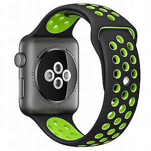 רצועת סיליקון מדגם Sport Silicone Band מבית LaTera לשעון חכם מדגם: Apple Watch 42mm/44mm/45mm (צבע Black/Green) רצועת סיליקון מדגם Sport Silicone Band מבית LaTera לשעון חכם מדגם: Apple Watch 42mm/44mm/45mm (צבע Black/Green)