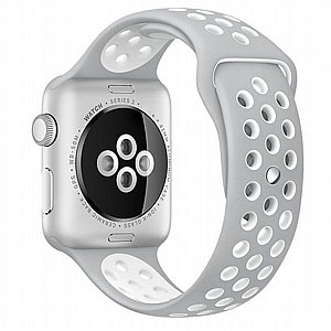 רצועת סיליקון מדגם Sport Silicone Band מבית LaTera לשעון חכם מדגם: Apple Watch 38mm/40mm/41mm (צבע Grey/White) רצועת סיליקון מדגם Sport Silicone Band מבית LaTera לשעון חכם מדגם: Apple Watch 38mm/40mm/41mm (צבע Grey/White)