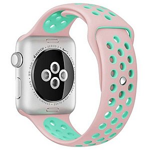 ����� ������� ���� Sport Silicone Band ���� LaTera ����� ��� ����: Apple Watch 38mm/40mm/41mm (��� Pink/Green)