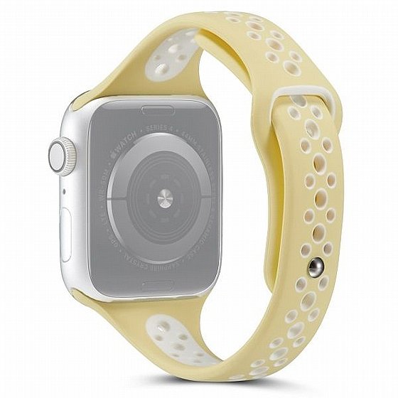 ����� ������� ����  Little Waist Sport Silicone Band ���� LaTera ����� ��� ����: Apple Watch 42mm/44mm/45mm (��� Yellow/White)