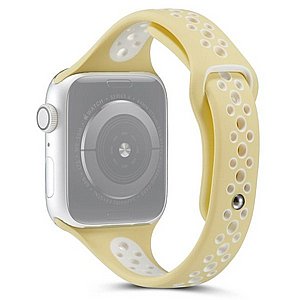 רצועת סיליקון מדגם Little Waist Sport Silicone Band מבית LaTera לשעון חכם מדגם: Apple Watch 42mm/44mm/45mm (צבע Yellow/White) רצועת סיליקון מדגם Little Waist Sport Silicone Band מבית LaTera לשעון חכם מדגם: Apple Watch 42mm/44mm/45mm (צבע Yellow/White)