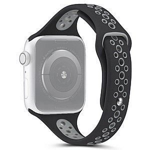 רצועת סיליקון מדגם Little Waist Sport Silicone Band מבית LaTera לשעון חכם מדגם: Apple Watch 42mm/44mm/45mm (צבע Black/Grey) רצועת סיליקון מדגם Little Waist Sport Silicone Band מבית LaTera לשעון חכם מדגם: Apple Watch 42mm/44mm/45mm (צבע Black/Grey)