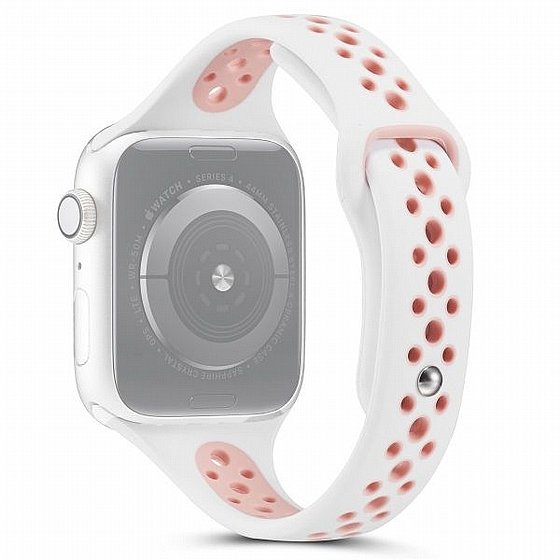 ����� ������� ����  Little Waist Sport Silicone Band ���� LaTera ����� ��� ����: Apple Watch 38mm/40mm/41mm (��� White/Pink)