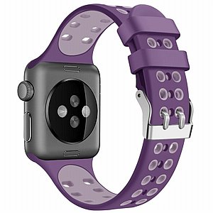 רצועת סיליקון מדגם Two Color Double Silicone Band מבית LaTera לשעון חכם מדגם: Apple Watch 42mm/44mm/45mm (צבע Purple) רצועת סיליקון מדגם Two Color Double Silicone Band מבית LaTera לשעון חכם מדגם: Apple Watch 42mm/44mm/45mm (צבע Purple)