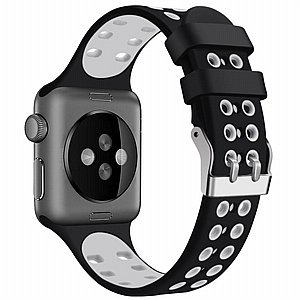 רצועת סיליקון מדגם Two Color Double Silicone Band מבית LaTera לשעון חכם מדגם: Apple Watch 38mm/40mm/41mm (צבע Black/White) רצועת סיליקון מדגם Two Color Double Silicone Band מבית LaTera לשעון חכם מדגם: Apple Watch 38mm/40mm/41mm (צבע Black/White)