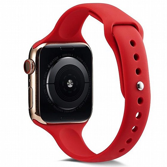 ����� ������� ����  Thin Silicone Band ���� LaTera ����� ��� ����: Apple Watch 42mm/44mm/45mm (��� Camellia Red)