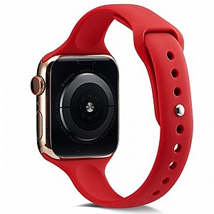 ����� ������� ����  Thin Silicone Band ���� LaTera ����� ��� ����: Apple Watch 38mm/40mm/41mm (��� Camellia Red)