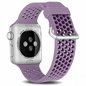 ����� ������� ����  Two Tone Honeycomb Silicone Band ���� LaTera ����� ��� ����: Apple Watch 42mm/44mm/45mm (��� Light Purple)