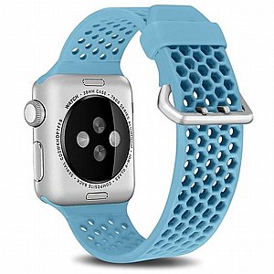 רצועת סיליקון מדגם Two Tone Honeycomb Silicone Band מבית LaTera לשעון חכם מדגם: Apple Watch 42mm/44mm/45mm (צבע Light Blue) רצועת סיליקון מדגם Two Tone Honeycomb Silicone Band מבית LaTera לשעון חכם מדגם: Apple Watch 42mm/44mm/45mm (צבע Light Blue)