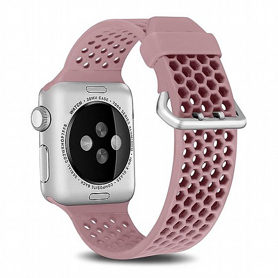 ����� ������� ����  Two Tone Honeycomb Silicone Band ���� LaTera ����� ��� ����: Apple Watch 38mm/40mm/41mm (��� Light Pink)
