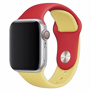 רצועת סיליקון מדגם Double Colors Silicone Band מבית LaTera לשעון חכם מדגם: Apple Watch 38mm/40mm/41mm (צבע Red/Yellow) רצועת סיליקון מדגם Double Colors Silicone Band מבית LaTera לשעון חכם מדגם: Apple Watch 38mm/40mm/41mm (צבע Red/Yellow)
