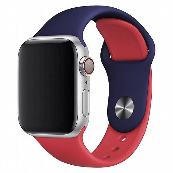 ����� ������� ����  Double Colors Silicone Band ���� LaTera ����� ��� ����: Apple Watch 38mm/40mm/41mm (��� Dark Blue/Red)