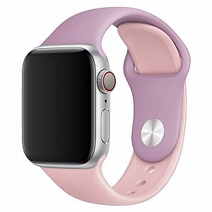 ����� ������� ����  Double Colors Silicone Band ���� LaTera ����� ��� ����: Apple Watch 38mm/40mm/41mm (��� Purple/Light Pink)