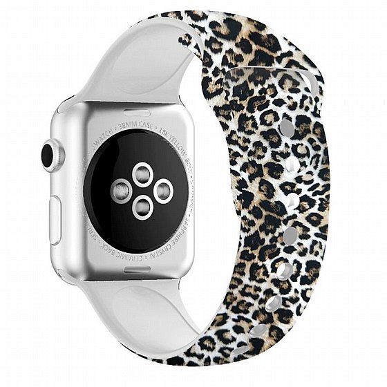����� ������� ���� Printing Double Nail Silicone Band ���� LaTera ����� ��� ����: Apple Watch 38mm/40mm/41mm (��� Leopard)