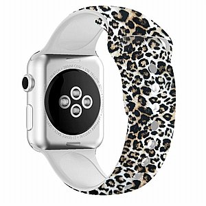 רצועת סיליקון מדגם Printing Double Nail Silicone Band מבית LaTera לשעון חכם מדגם: Apple Watch 38mm/40mm/41mm (צבע Leopard) רצועת סיליקון מדגם Printing Double Nail Silicone Band מבית LaTera לשעון חכם מדגם: Apple Watch 38mm/40mm/41mm (צבע Leopard)