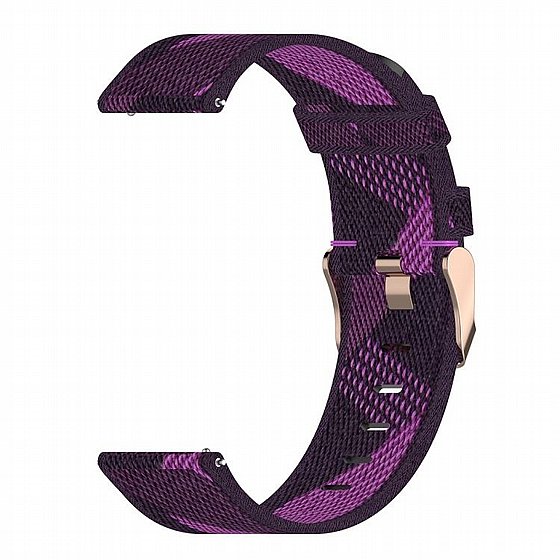 ����� �� / ������ ����  Stripe Weave Nylon Band ���� LaTera ����� ��� ����: Samsung Galaxy Watch  46mm (��� Purple)