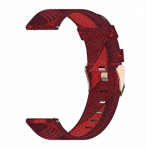 ����� �� / ������ ����  Stripe Weave Nylon Band ���� LaTera ����� ��� ����: Samsung Galaxy Watch  46mm (��� Red)