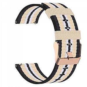 רצועת בד / ניילון מדגם Woven Textured Nylon Band מבית LaTera לשעון חכם מדגם: Samsung Galaxy Watch 46mm (צבע Black/Beige) רצועת בד / ניילון מדגם Woven Textured Nylon Band מבית LaTera לשעון חכם מדגם: Samsung Galaxy Watch 46mm (צבע Black/Beige)