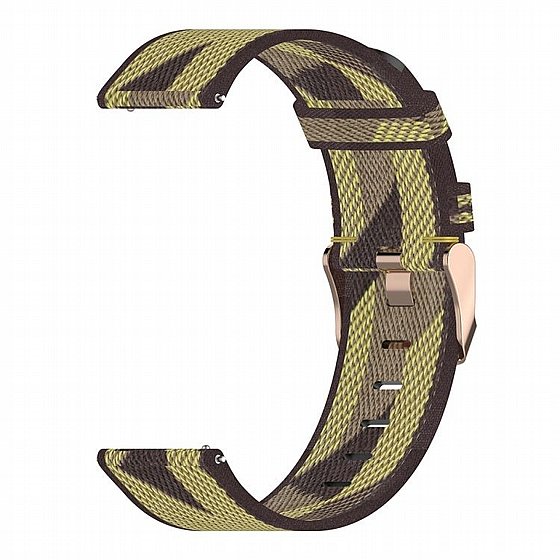 ����� �� / ������ ����  Stripe Weave Nylon Band ���� LaTera ����� ��� ����: Samsung Galaxy Watch  42mm (��� Yellow)