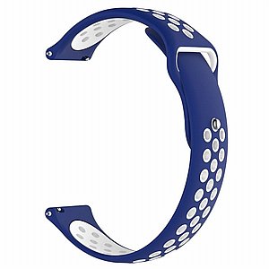 רצועת סיליקון מדגם Double Color Wrist Silicone Band מבית LaTera לשעון חכם מדגם: Samsung Galaxy Watch 42mm (צבע White/Blue) רצועת סיליקון מדגם Double Color Wrist Silicone Band מבית LaTera לשעון חכם מדגם: Samsung Galaxy Watch 42mm (צבע White/Blue)