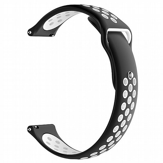����� ������� ����  Double Color Wrist Silicone Band ���� LaTera ����� ��� ����: Samsung Galaxy Watch  42mm (��� Black/White)