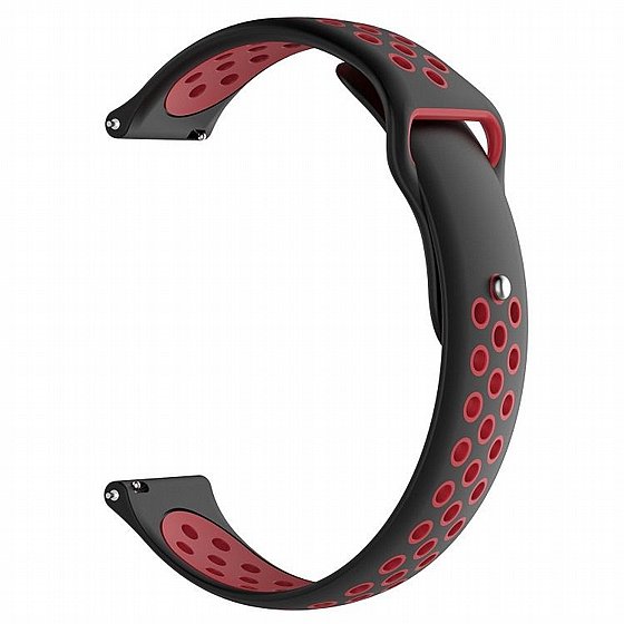 ����� ������� ����  Double Color Wrist Silicone Band ���� LaTera ����� ��� ����: Samsung Galaxy Watch  46mm (��� Black/Red)