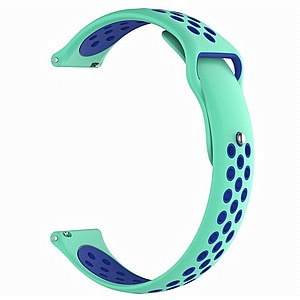 ����� ������� ����  Double Color Wrist Silicone Band ���� LaTera ����� ��� ����: Samsung Galaxy Watch  46mm (��� Cyan)