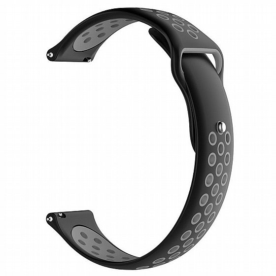 ����� ������� ����  Double Color Wrist Silicone Band ���� LaTera ����� ��� ����: Samsung Galaxy Watch  46mm (��� Black/Grey)