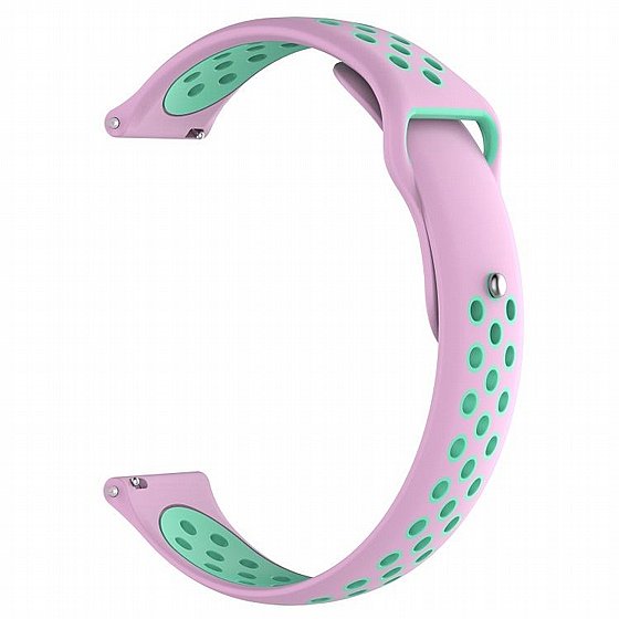 ����� ������� ����  Double Color Wrist Silicone Band ���� LaTera ����� ��� ����: Samsung Galaxy Watch  46mm (��� Mint Green/Light Pink)